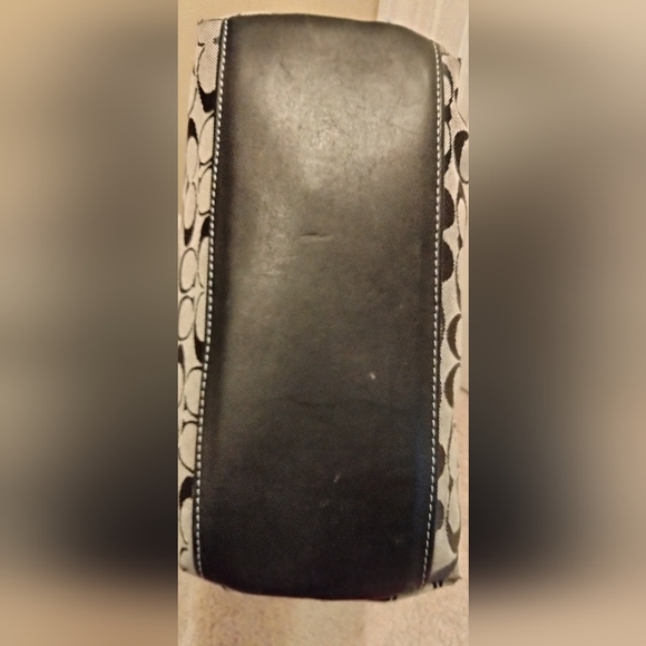 Coach Signature Patterned Black and Grey Handbag - Picture 6 of 12